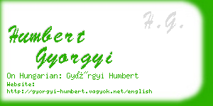 humbert gyorgyi business card
